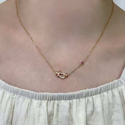 [CiCi]FORCE 10 DIAMOND PINK GOLD NECKLACE