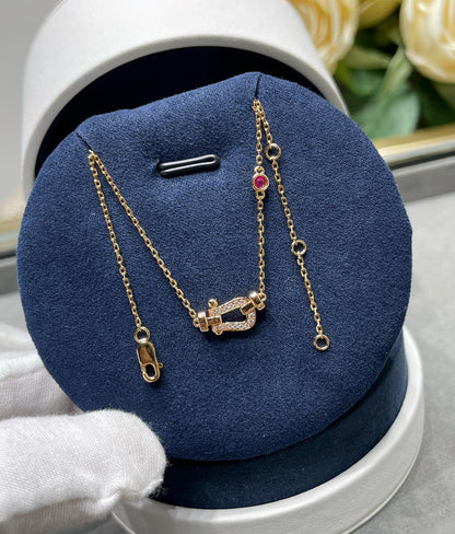 [CiCi]FORCE 10 DIAMOND PINK GOLD NECKLACE