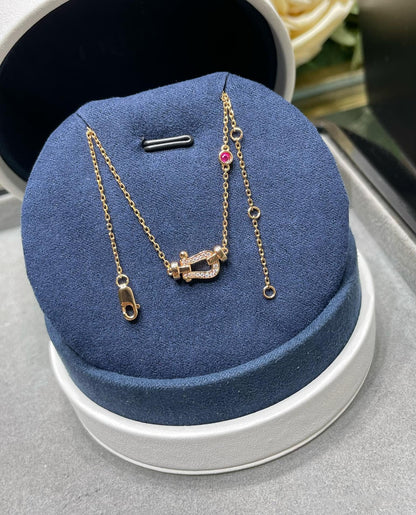 [CiCi]FORCE 10 DIAMOND PINK GOLD NECKLACE