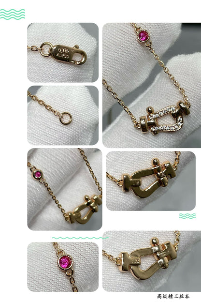 [CiCi]FORCE 10 DIAMOND PINK GOLD NECKLACE