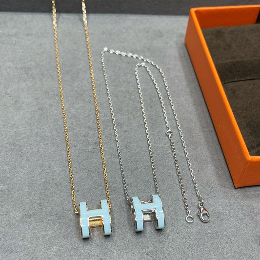 [CiCi]POP H SKY BLUE NECKLACE