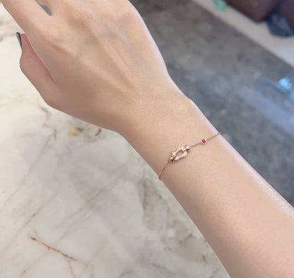 [CiCi]FORCE 10 DIAMOND CHAIN LINK PINK GOLD BRACELET