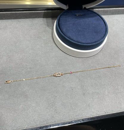 [CiCi]FORCE 10 DIAMOND CHAIN LINK PINK GOLD BRACELET