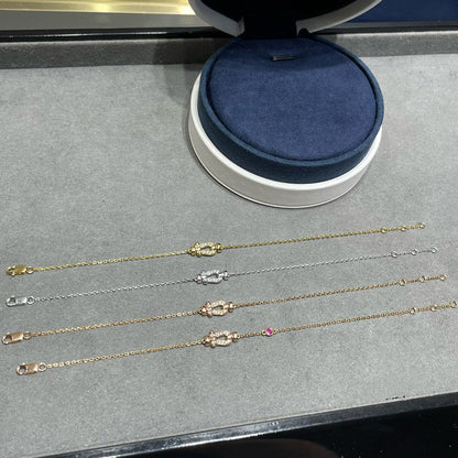 [CiCi]FORCE 10 DIAMOND CHAIN LINK PINK GOLD BRACELET