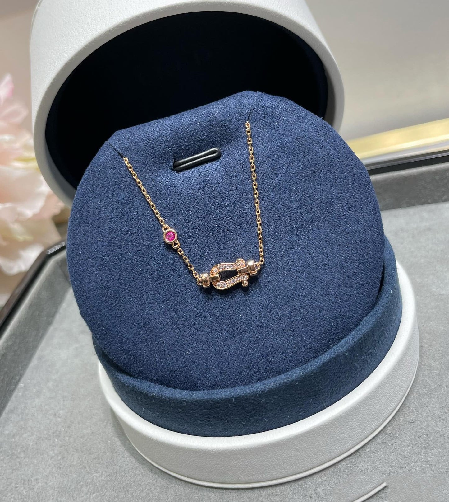 [CiCi]FORCE 10 DIAMOND CHAIN LINK PINK GOLD BRACELET