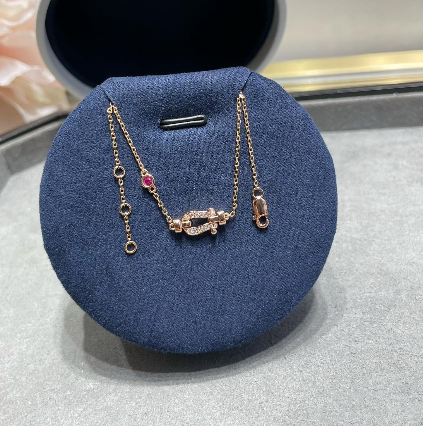 [CiCi]FORCE 10 DIAMOND CHAIN LINK PINK GOLD BRACELET