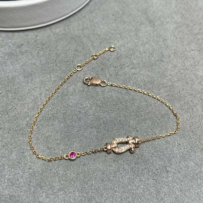 [CiCi]FORCE 10 DIAMOND CHAIN LINK PINK GOLD BRACELET