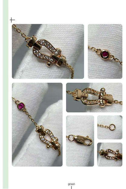 [CiCi]FORCE 10 DIAMOND CHAIN LINK PINK GOLD BRACELET