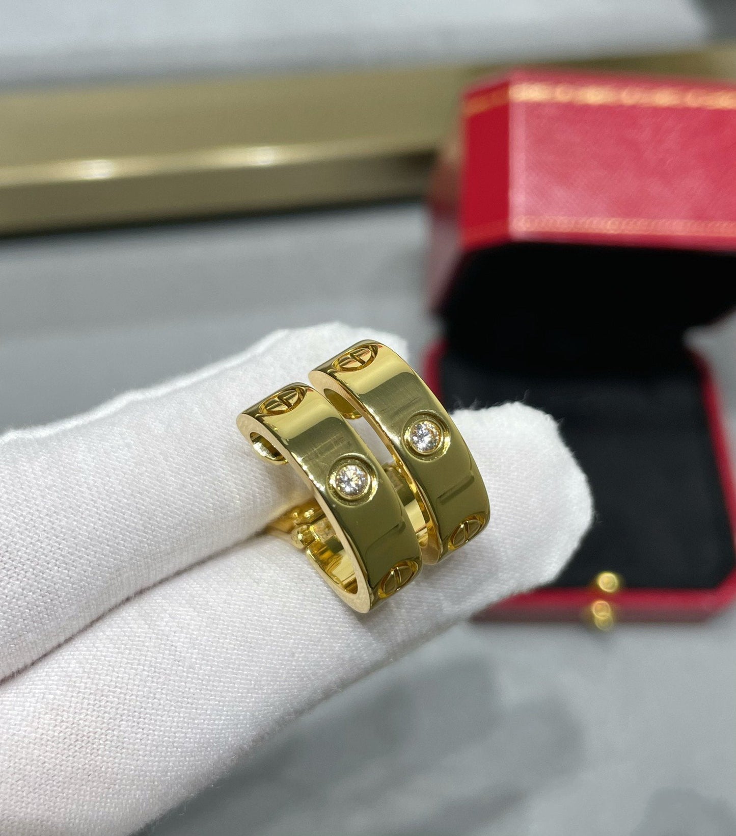 [CiCi]LOVE 5.5MM 1 DIAMOND EARRINGS