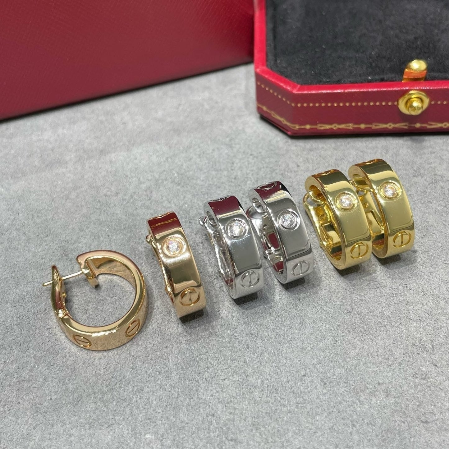 [CiCi]LOVE 5.5MM 1 DIAMOND EARRINGS