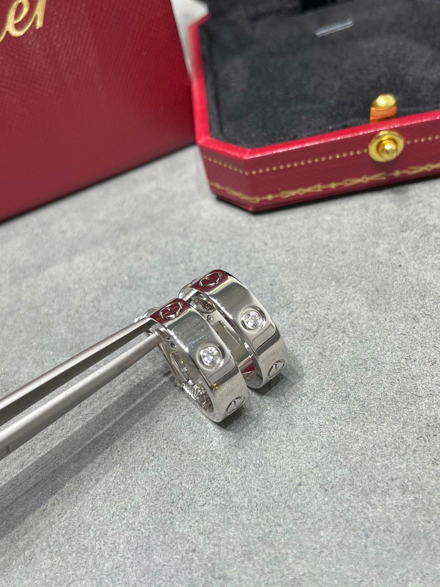 [CiCi]LOVE 5.5MM 1 DIAMOND EARRINGS