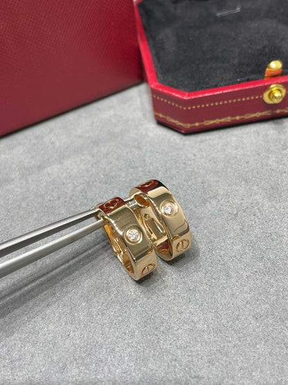 [CiCi]LOVE 5.5MM 1 DIAMOND EARRINGS