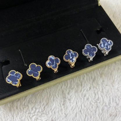 [CiCi]CLOVER PIETERSITE MEDIUM STUD EARRINGS
