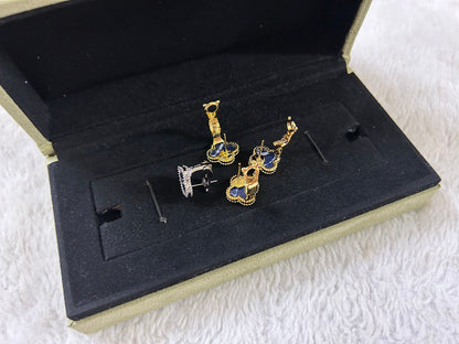 [CiCi]CLOVER PIETERSITE MEDIUM STUD EARRINGS