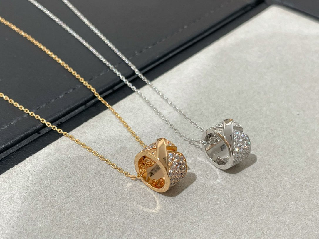 [CiCi]LIENS EVIDENCE DIAMOND PAVED NECKLACE