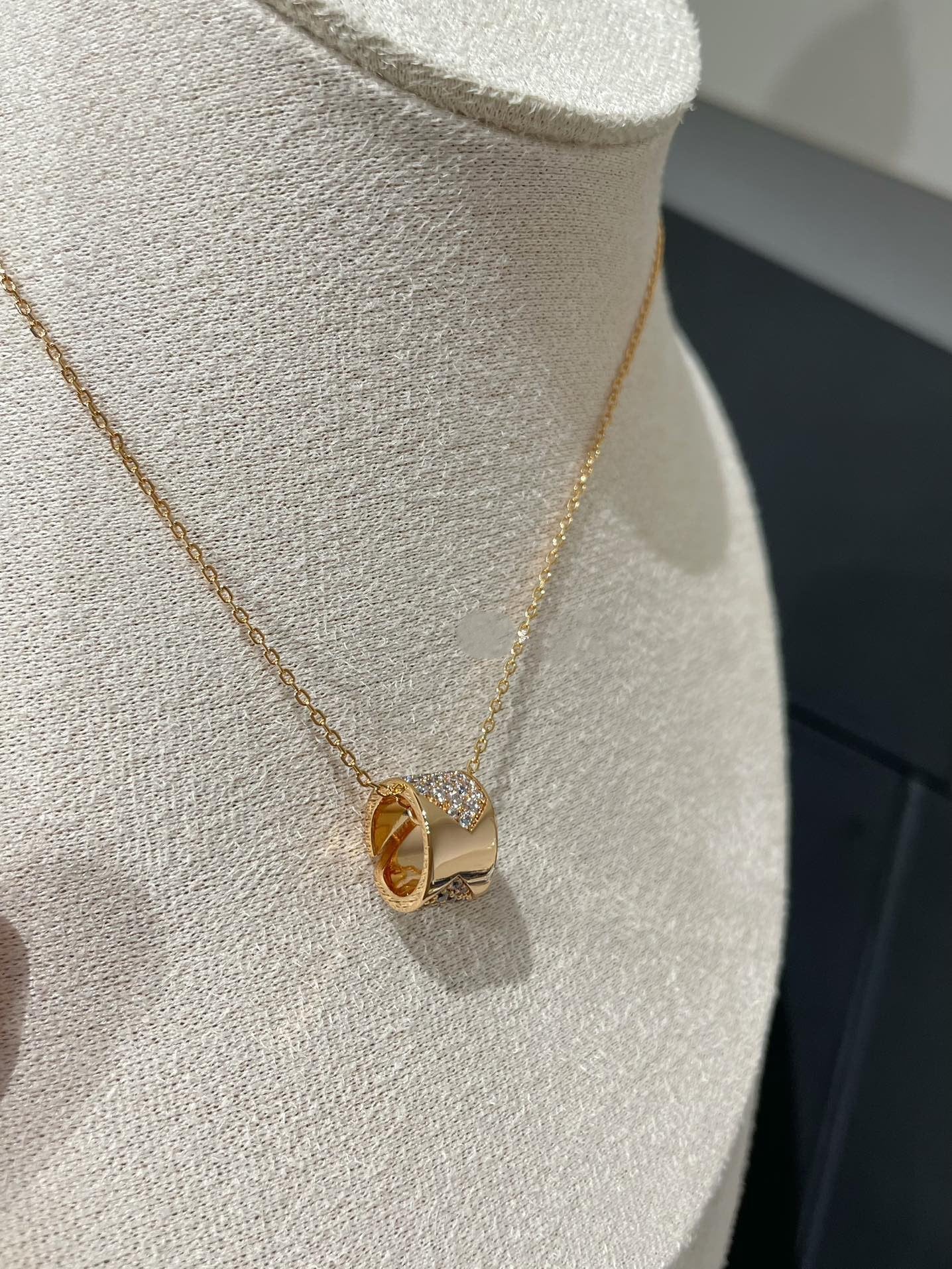 [CiCi]LIENS EVIDENCE DIAMOND PAVED NECKLACE
