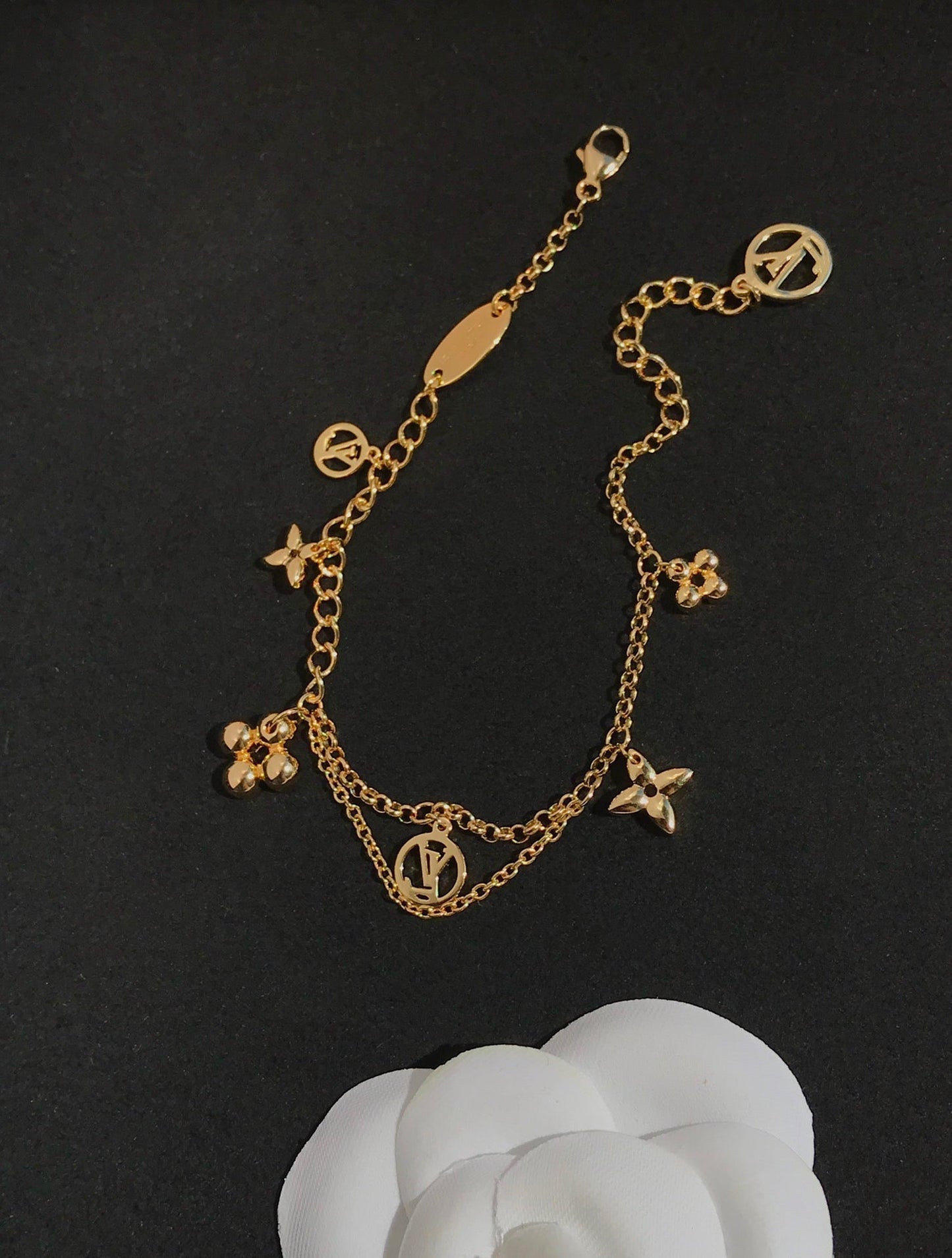 [CiCi]BLOOMING PINK GOLD MOP BRACELET