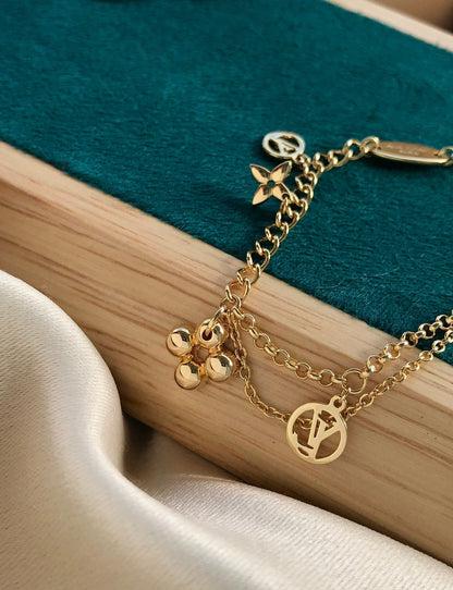 [CiCi]BLOOMING PINK GOLD MOP BRACELET