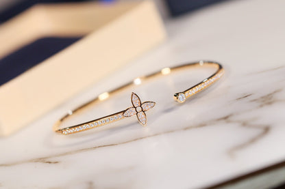 [CiCi]IDYLLE GOLD OPEN BRACELET DIAMOND PAVED