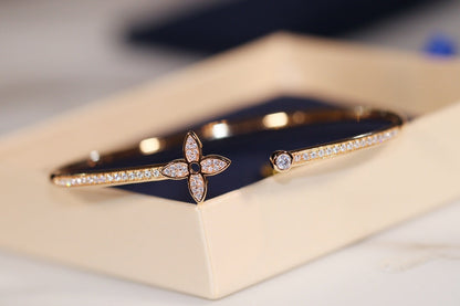 [CiCi]IDYLLE GOLD OPEN BRACELET DIAMOND PAVED