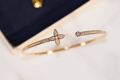 [CiCi]IDYLLE GOLD OPEN BRACELET DIAMOND PAVED