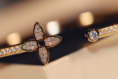[CiCi]IDYLLE GOLD OPEN BRACELET DIAMOND PAVED