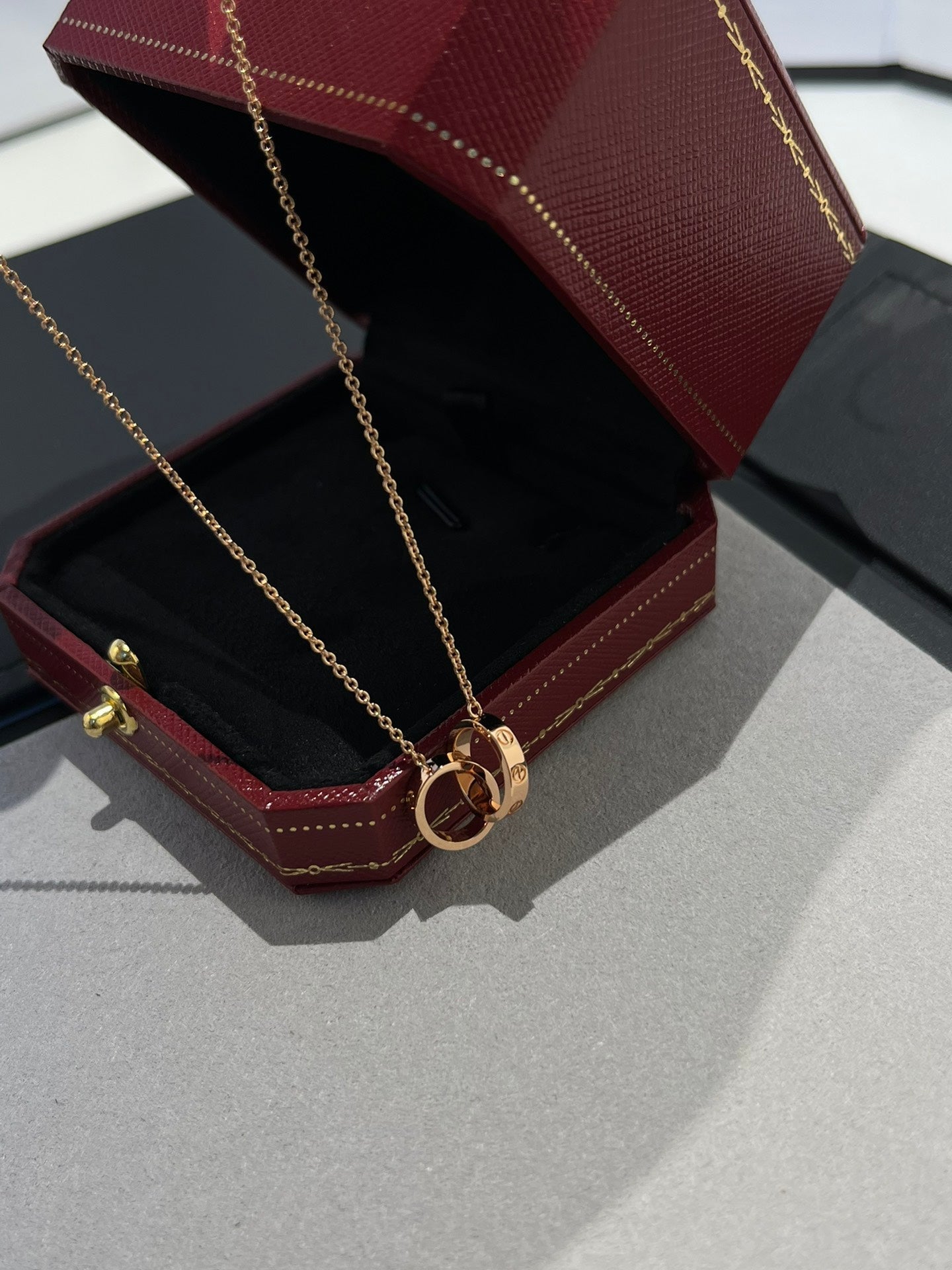 [CiCi]LIEBESKETTE DOPPELRING ROSÉGOLD