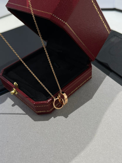 [CiCi]LIEBESKETTE DOPPELRING ROSÉGOLD