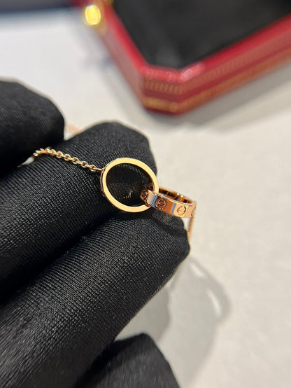 [CiCi]LIEBESKETTE DOPPELRING ROSÉGOLD