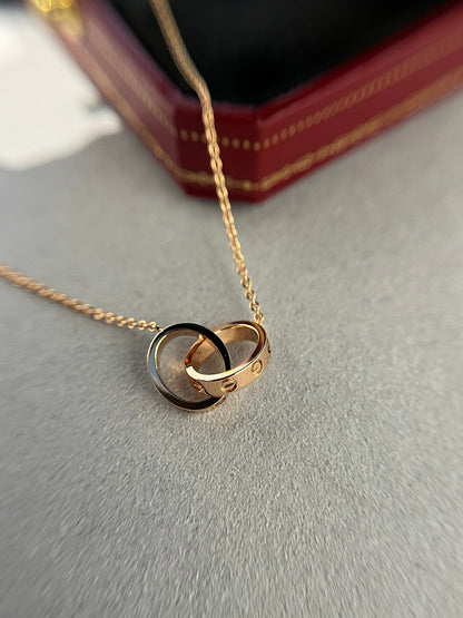 [CiCi]LIEBESKETTE DOPPELRING ROSÉGOLD