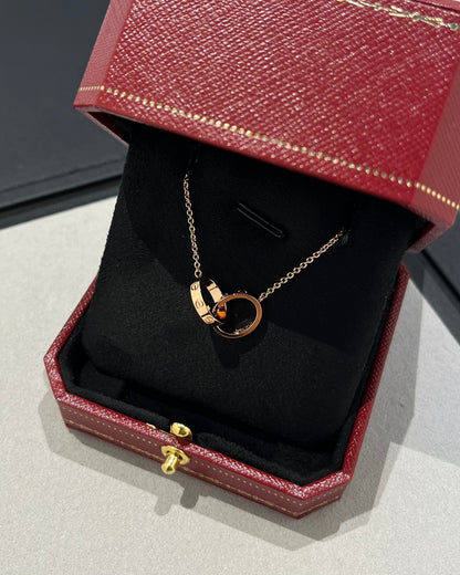 [CiCi]LIEBESKETTE DOPPELRING ROSÉGOLD