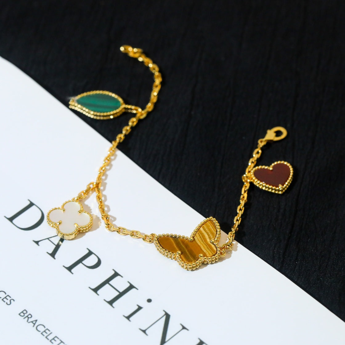 [CiCi]LUCKY SPRING 5 MOTIF GOLD ARMREIF