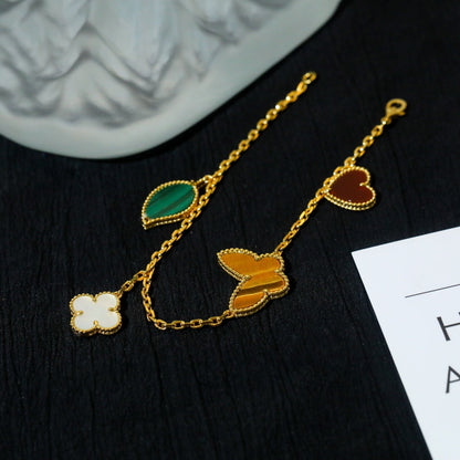 [CiCi]LUCKY SPRING 5 MOTIF GOLD ARMREIF