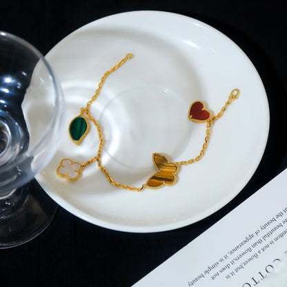 [CiCi]LUCKY SPRING 5 MOTIF GOLD ARMREIF