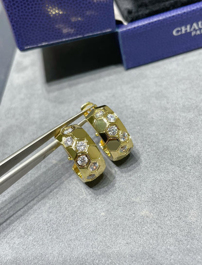 [CiCi]BEE LOVE DIAMOND HOOP EARRINGS