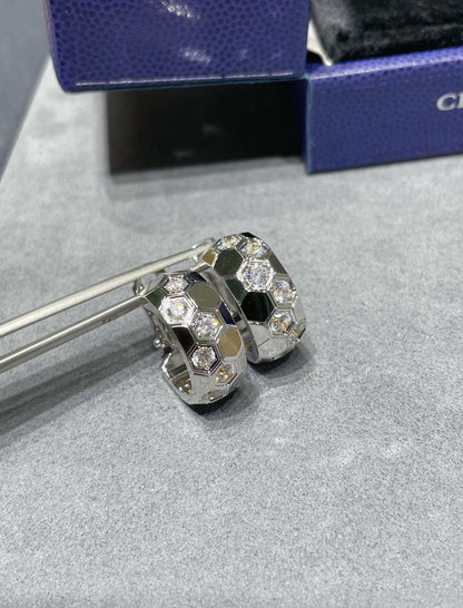 [CiCi]BEE LOVE DIAMOND HOOP EARRINGS