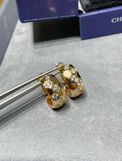 [CiCi]BEE LOVE DIAMOND HOOP EARRINGS