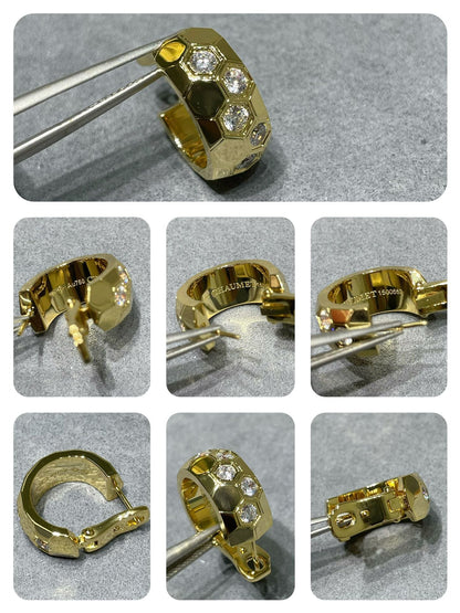 [CiCi]BEE LOVE DIAMOND HOOP EARRINGS
