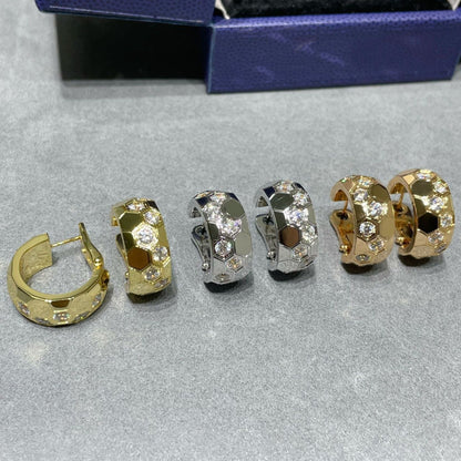 [CiCi]BEE LOVE DIAMOND HOOP EARRINGS
