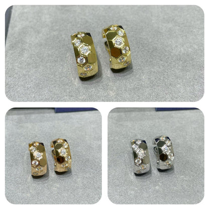 [CiCi]BEE LOVE DIAMOND HOOP EARRINGS