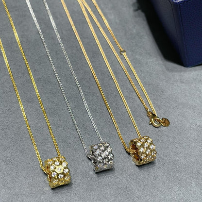 [CiCi]BEE LOVE DIAMOND PAVED 3 ROW NECKLACE