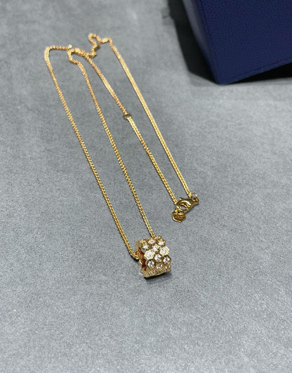 [CiCi]BEE LOVE DIAMOND PAVED 3 ROW NECKLACE