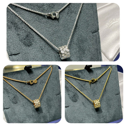 [CiCi]BEE LOVE DIAMOND PAVED 3 ROW NECKLACE