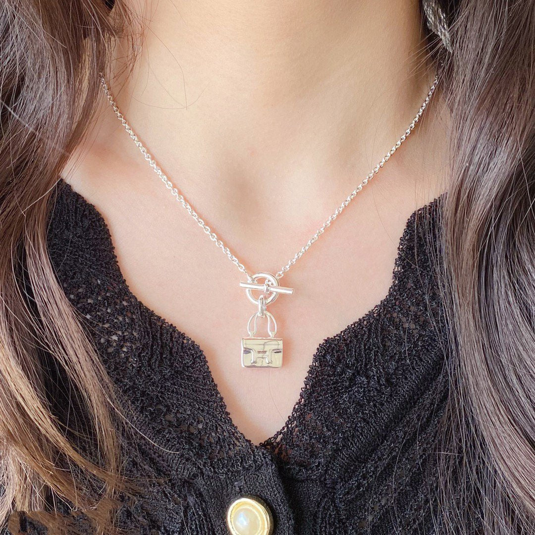 [CiCi]CONSTANCE PEDANT SILVER NECKLACE