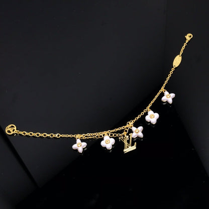 [CiCi]LOGO 6 MOTIF STAR AND SUN GOLD BRACELET