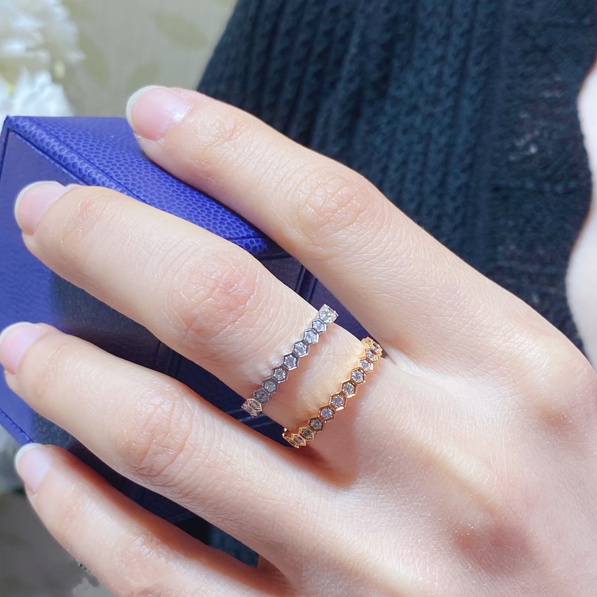 [CiCi]BEE LOVE DIAMOND PAVED SMALL RING