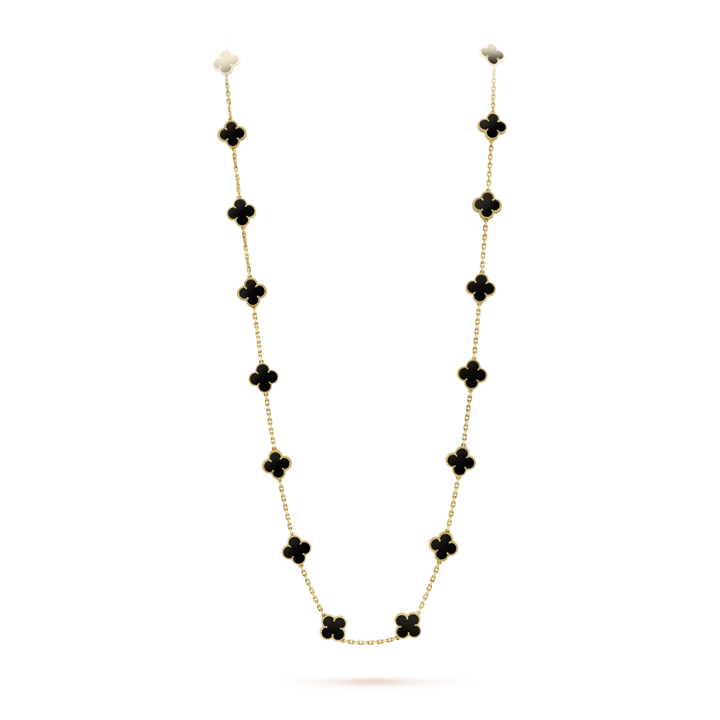 [CiCi]CLOVER 20 MOTIFS ONYX HALSKETTE