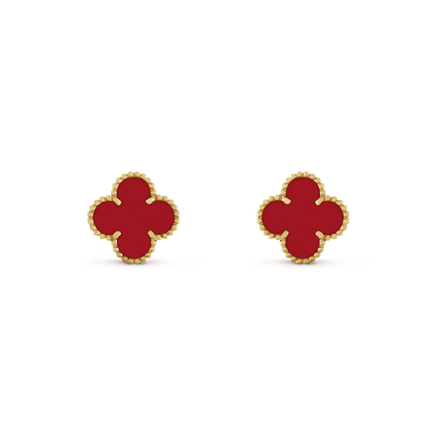 [CiCi]CLOVER MINI 9.5MM CARNELIAN EARRINGS