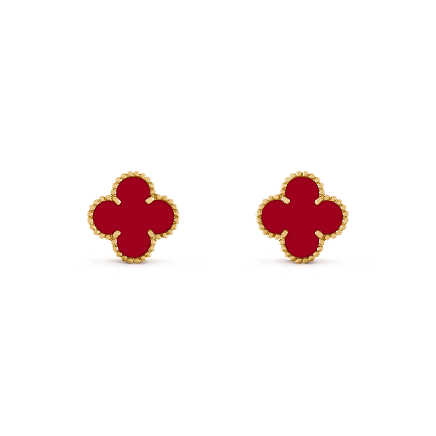 [CiCi]CLOVER MEDIUM 1 MOTIFS CARNELIAN  EARRINGS