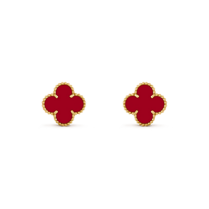 [CiCi]CLOVER MEDIUM 1 MOTIFS CARNELIAN  EARRINGS